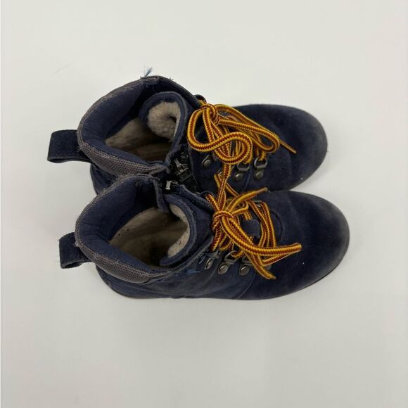 UGG K Hilmar Kids Blue Suede Lace Up 3M Thinsulate Winter Boots Sz 11 - Picture 5 of 7